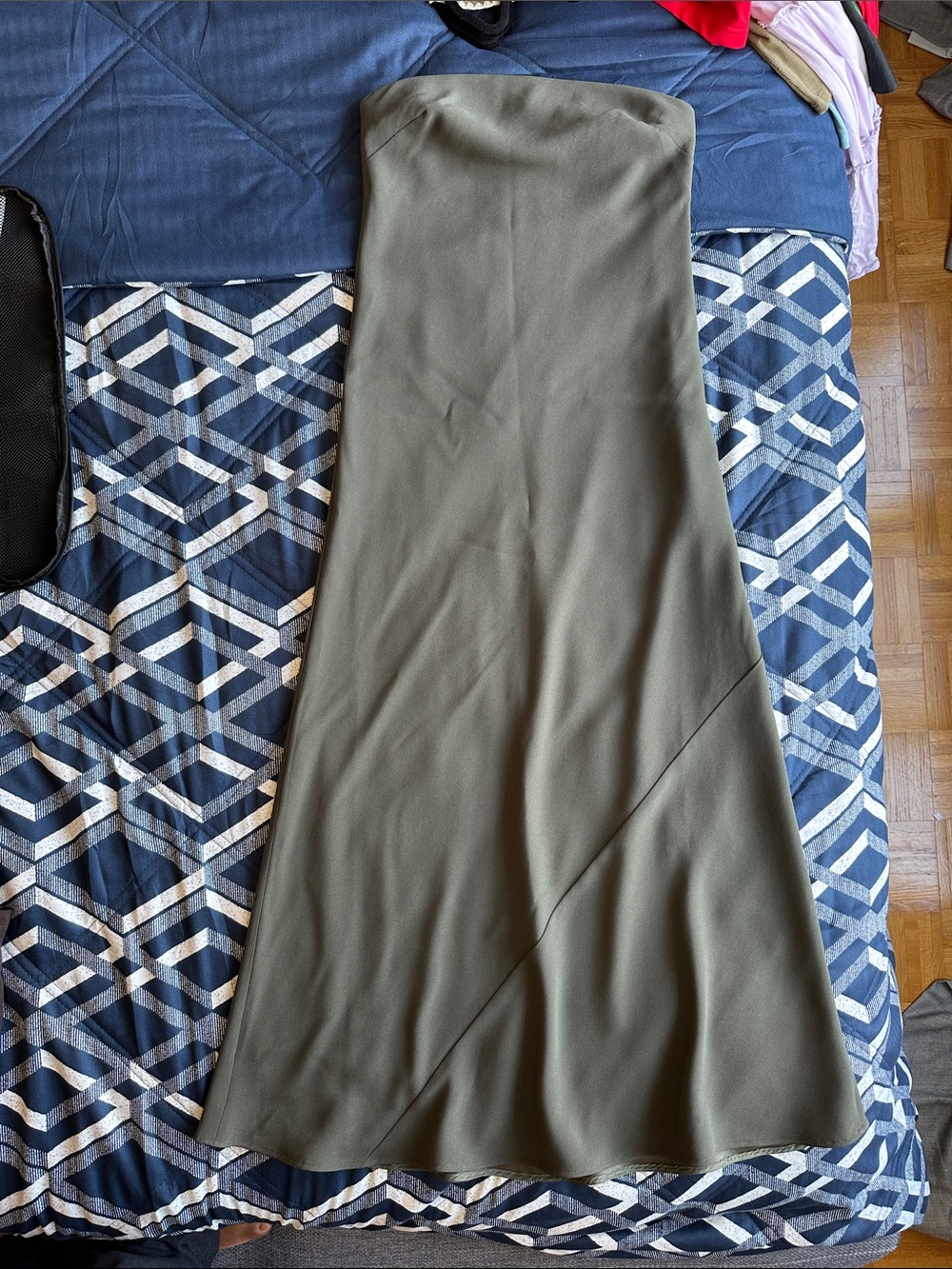 BABATON STRAPLESS DRESS | SMALL | DARK GREEN